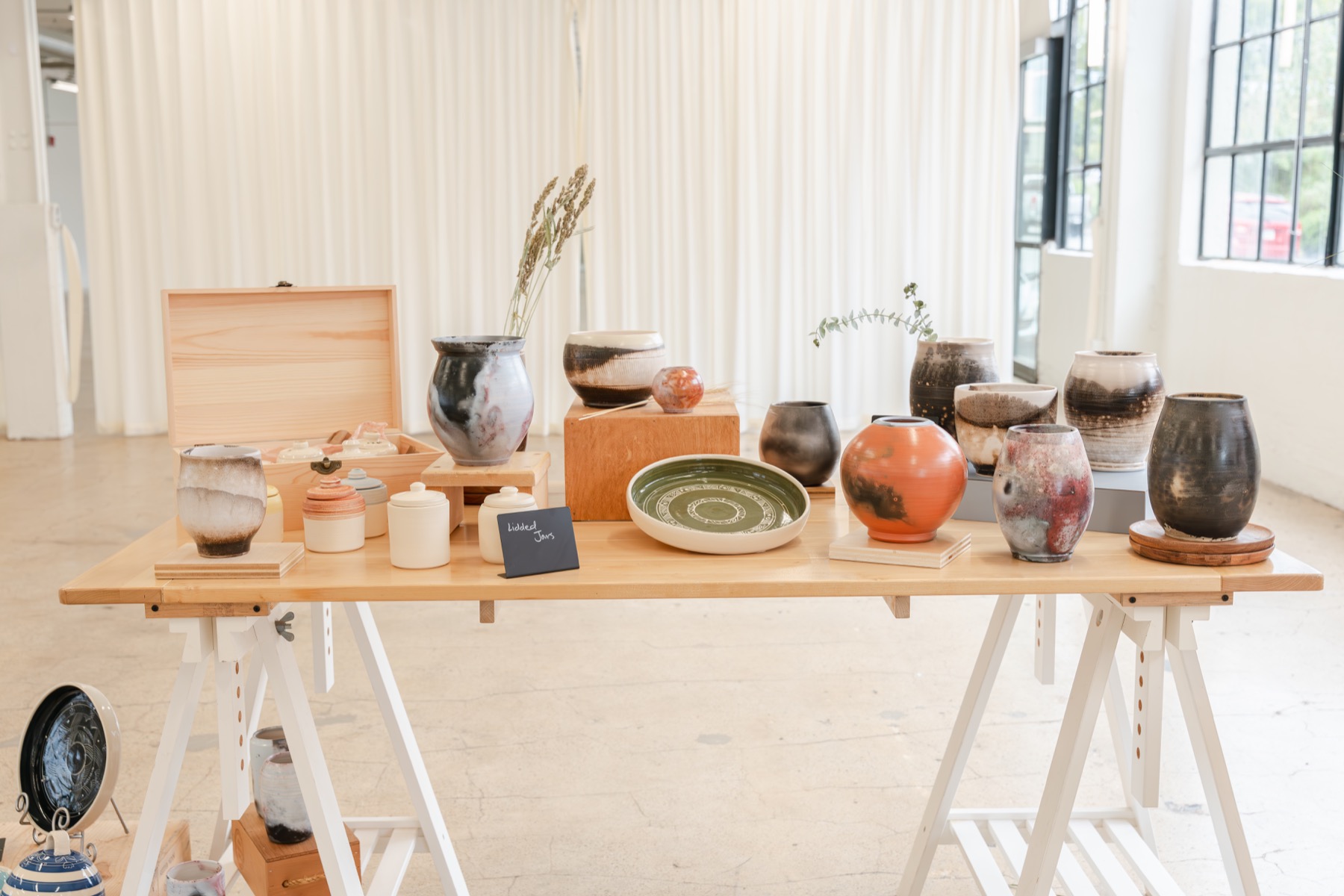 Ceramic work on display at ArtStock